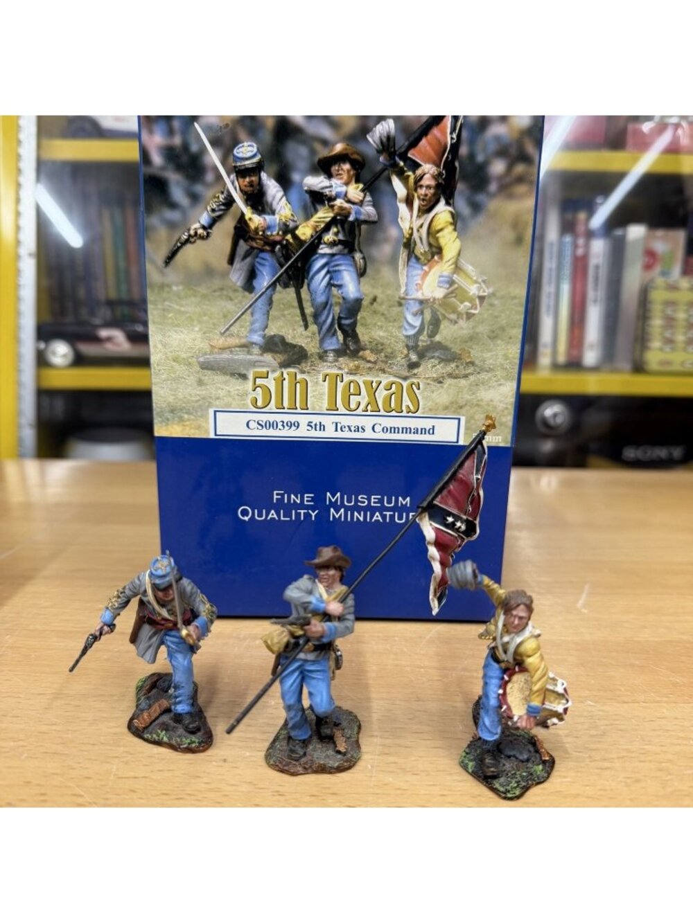 Collectors Showcase CS00399 5th Texas Command Civil War 54mm 3pc Boxed